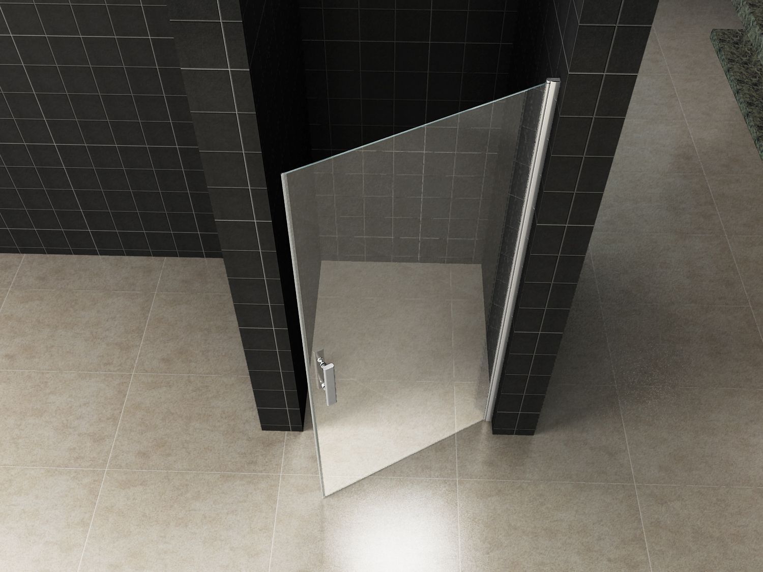Mueller Basic draaibare douchedeur 80x195cm