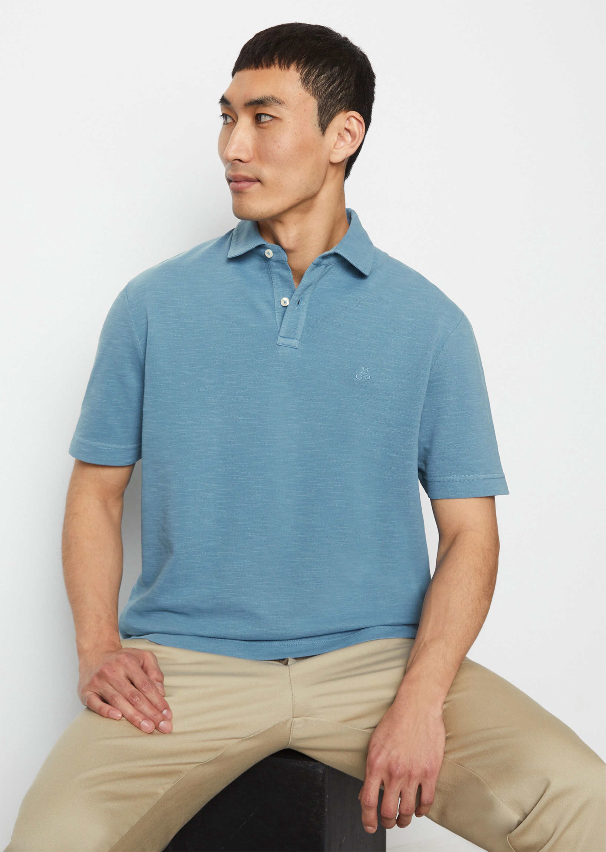 DfC Poloshirt Piqué regular in Piqué-Slub-Qualität