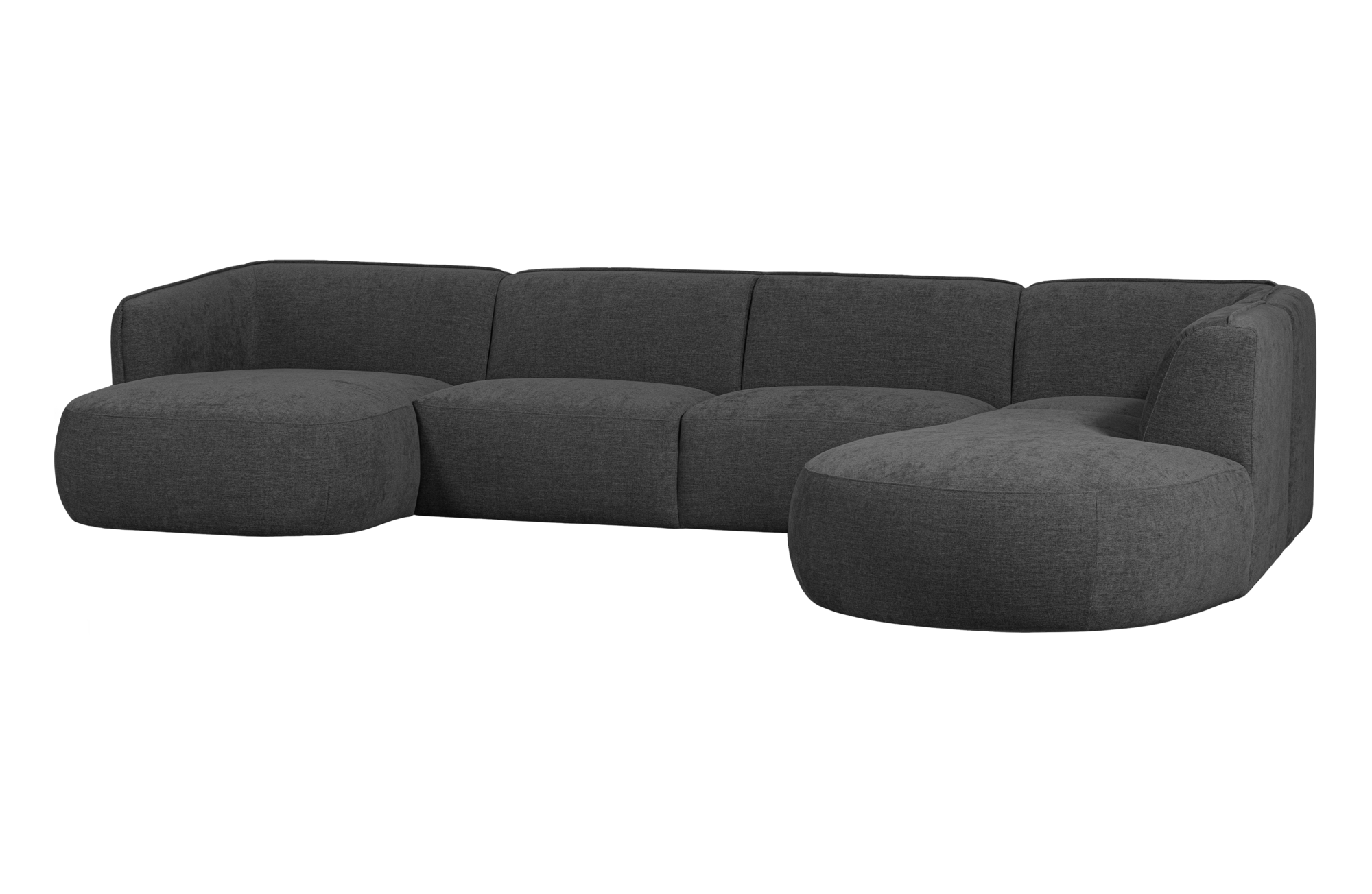 WOOOD Exclusive u-vorm bank Polly rechts Polly bank u-vorm rechts - Grijs