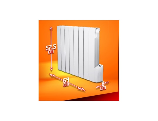 WARM TECH - Radiateur inertie Radiateur à inertie fluide 1200w 8 élém. - - rif1200-8