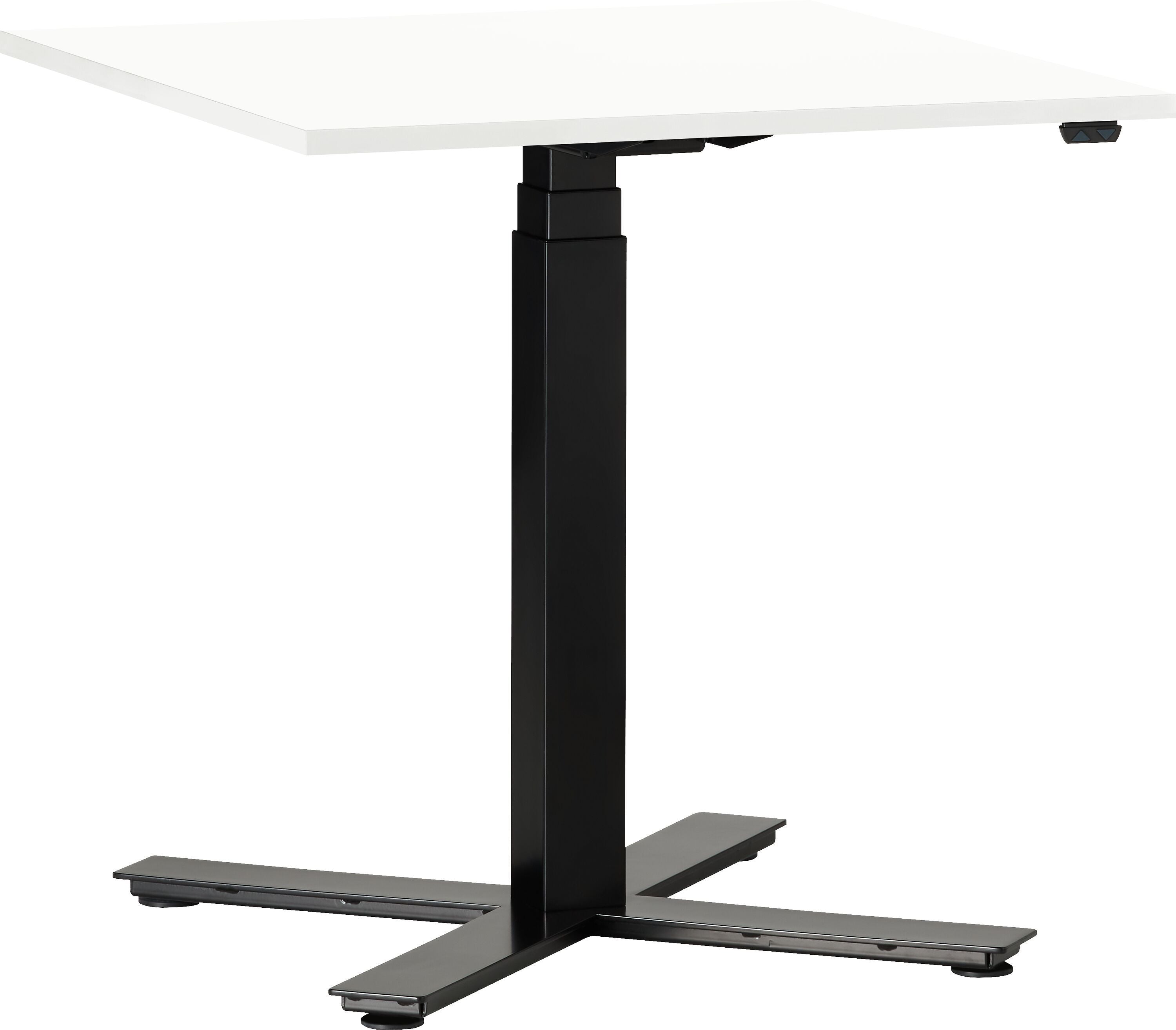 FLEXCUBE Besprechungstisch höhenverstellbar - Weiss / B: 70.0 cm x T: 70.0 cm x H: 62.5 cm