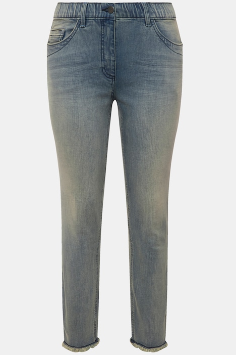 Jeans Sarah, Fransensaum, schmales Bein, 5-Pocket-Schnitt