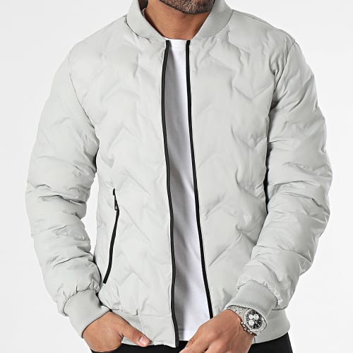 Veste Bomber Gris Clair