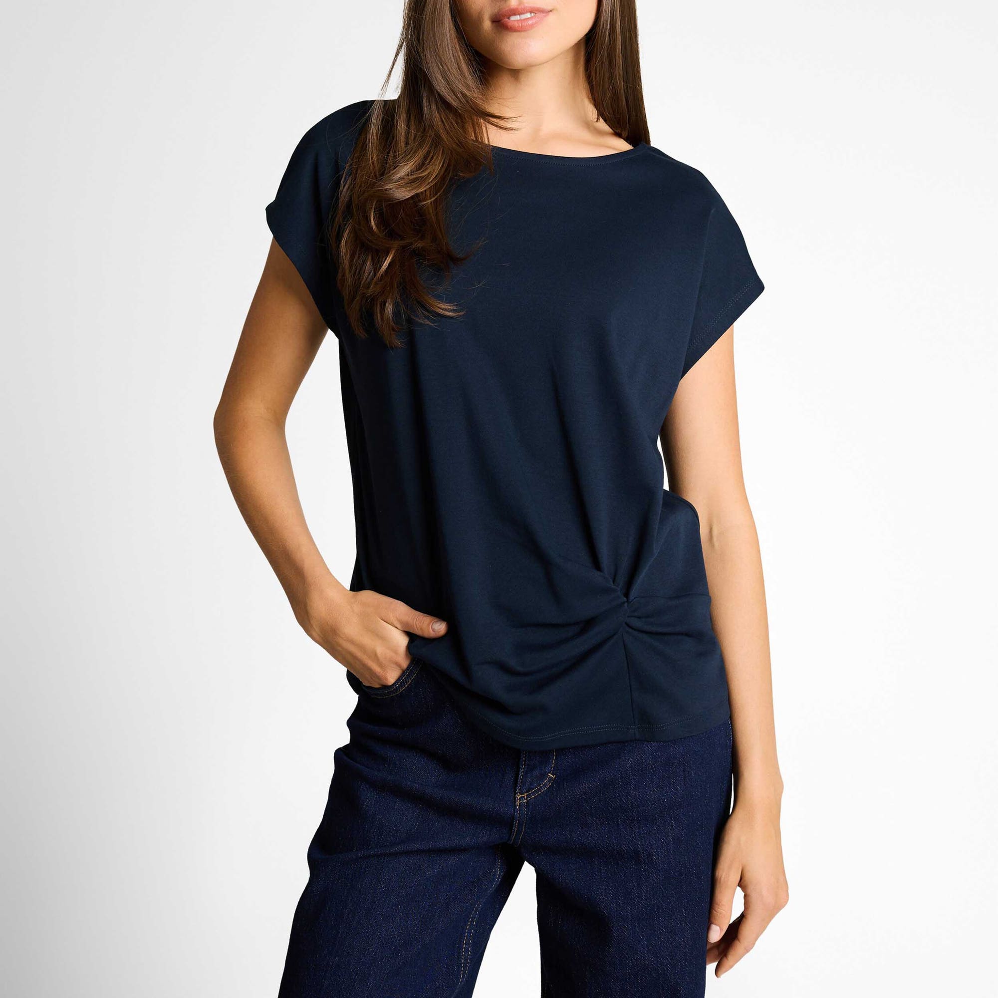 T-shirt Femme bleu marine