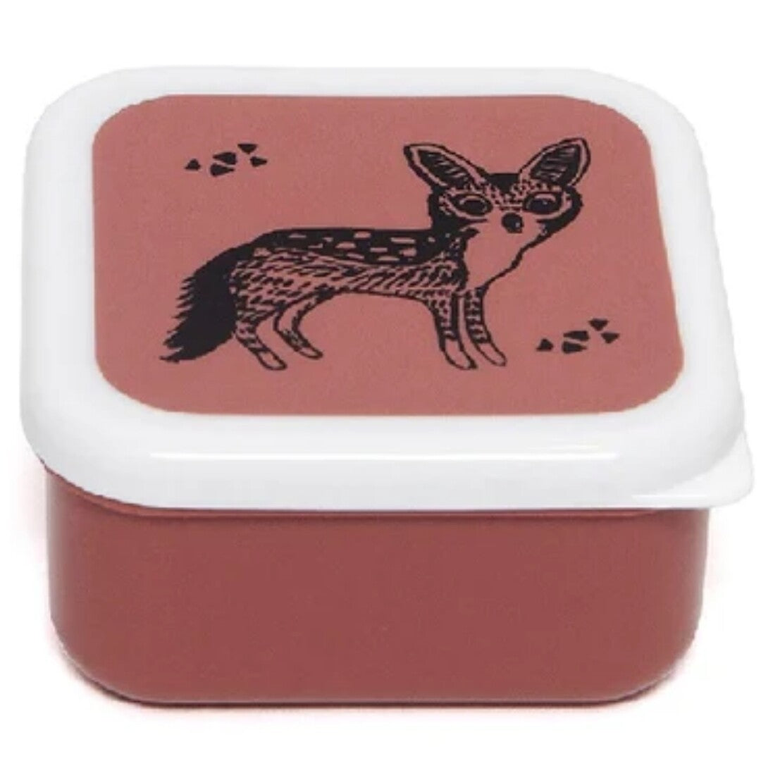 Petit monkey snackdoosjes black animals - pink - 3st