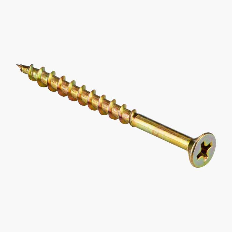 Sponplateskrue, gullforkrommet, 4,2 x 51 mm, 250 stk.