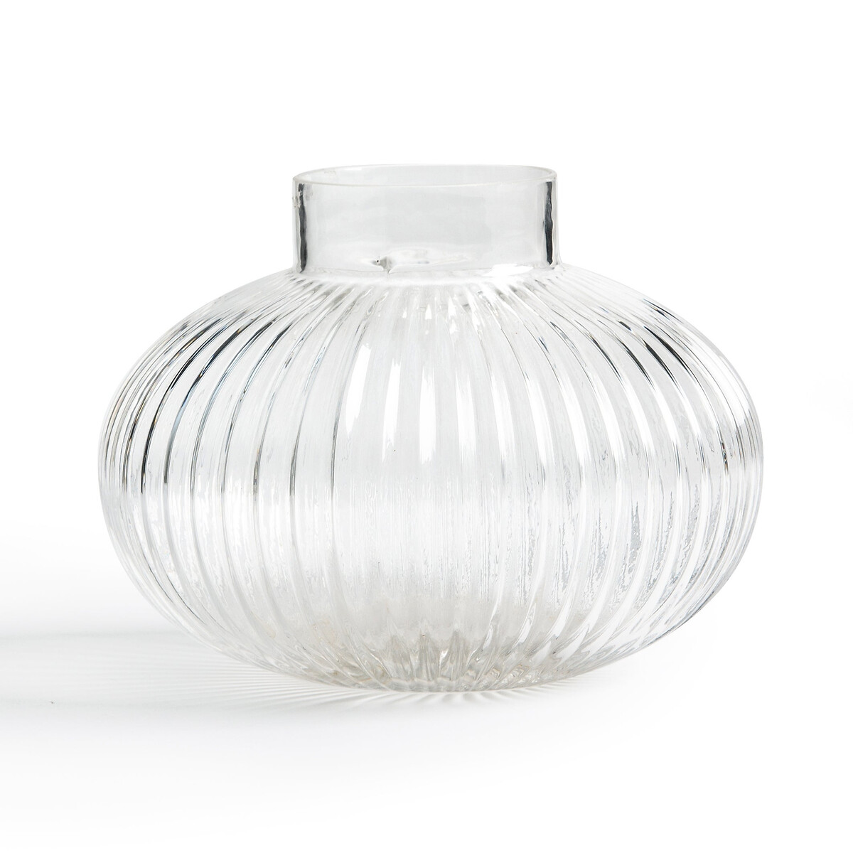 LA REDOUTE INTERIEURS<br>Vaso redondo em vidro canelado, 15 cm de altura, Afa