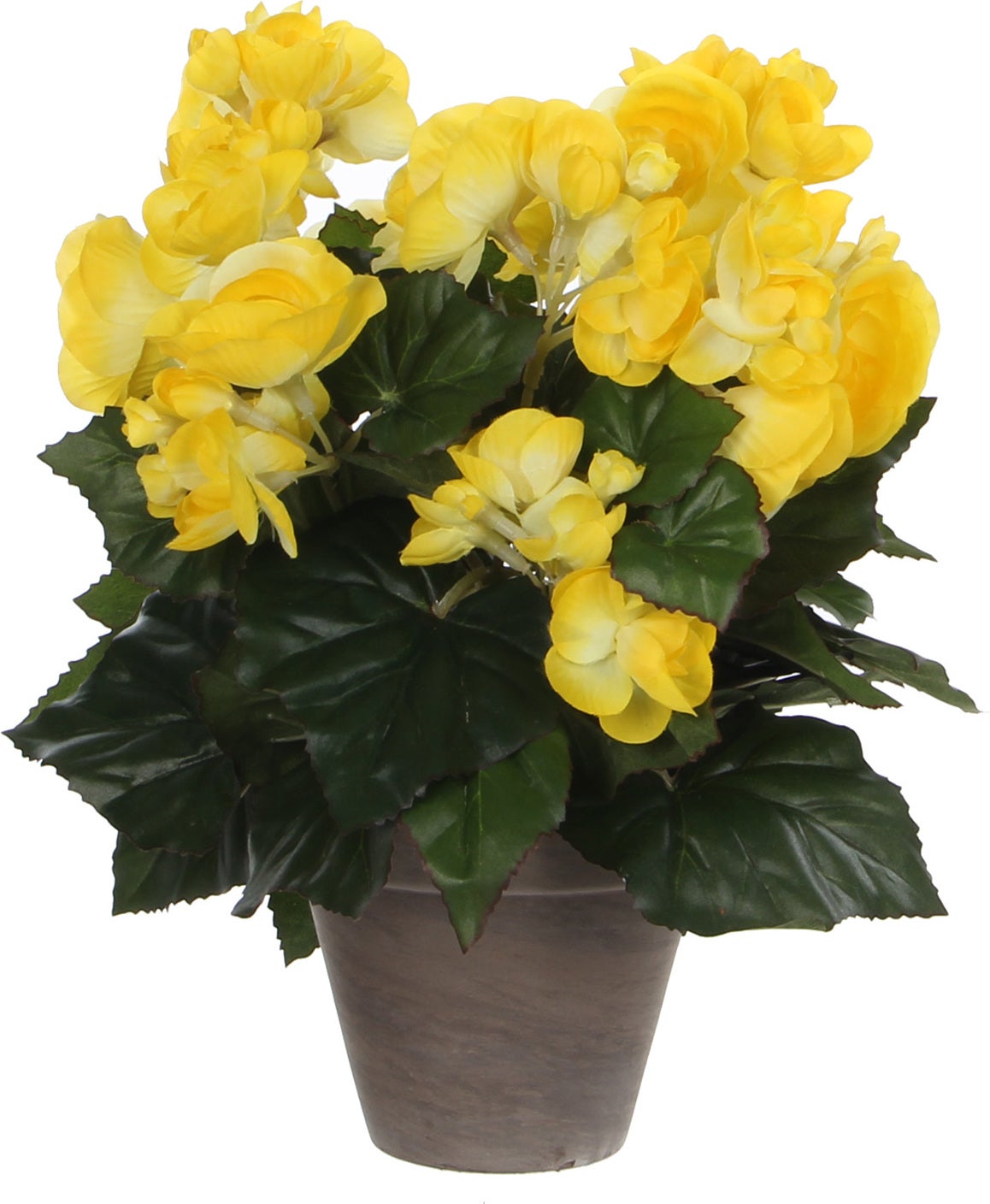 Mica Decorations kunstplant Begonia geel 30 cm