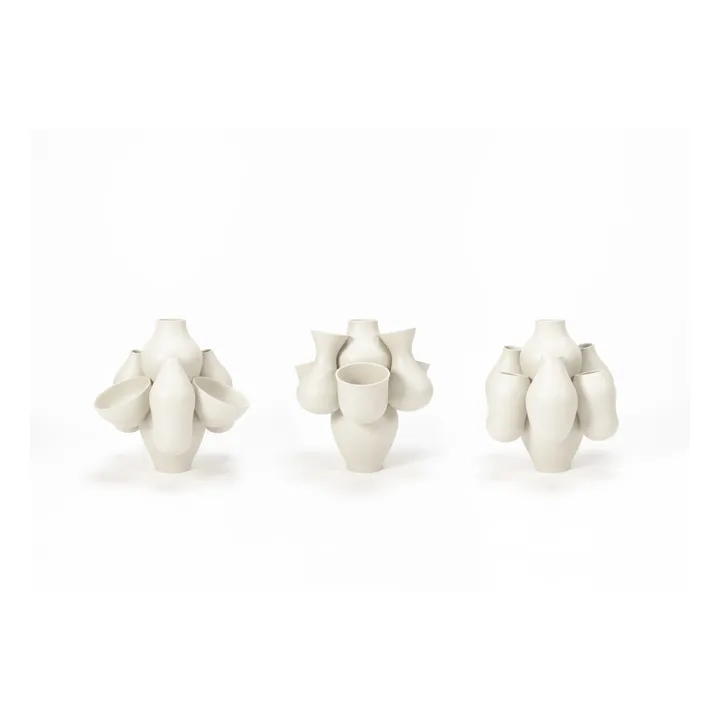 Moustache Vase en céramique Qucha, Jean-Baptiste Fastrez | Crème