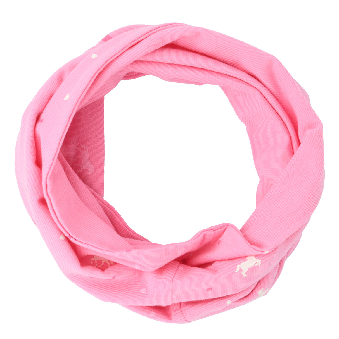 Yigga Mädchen Snood mit Pferde-Allover pink