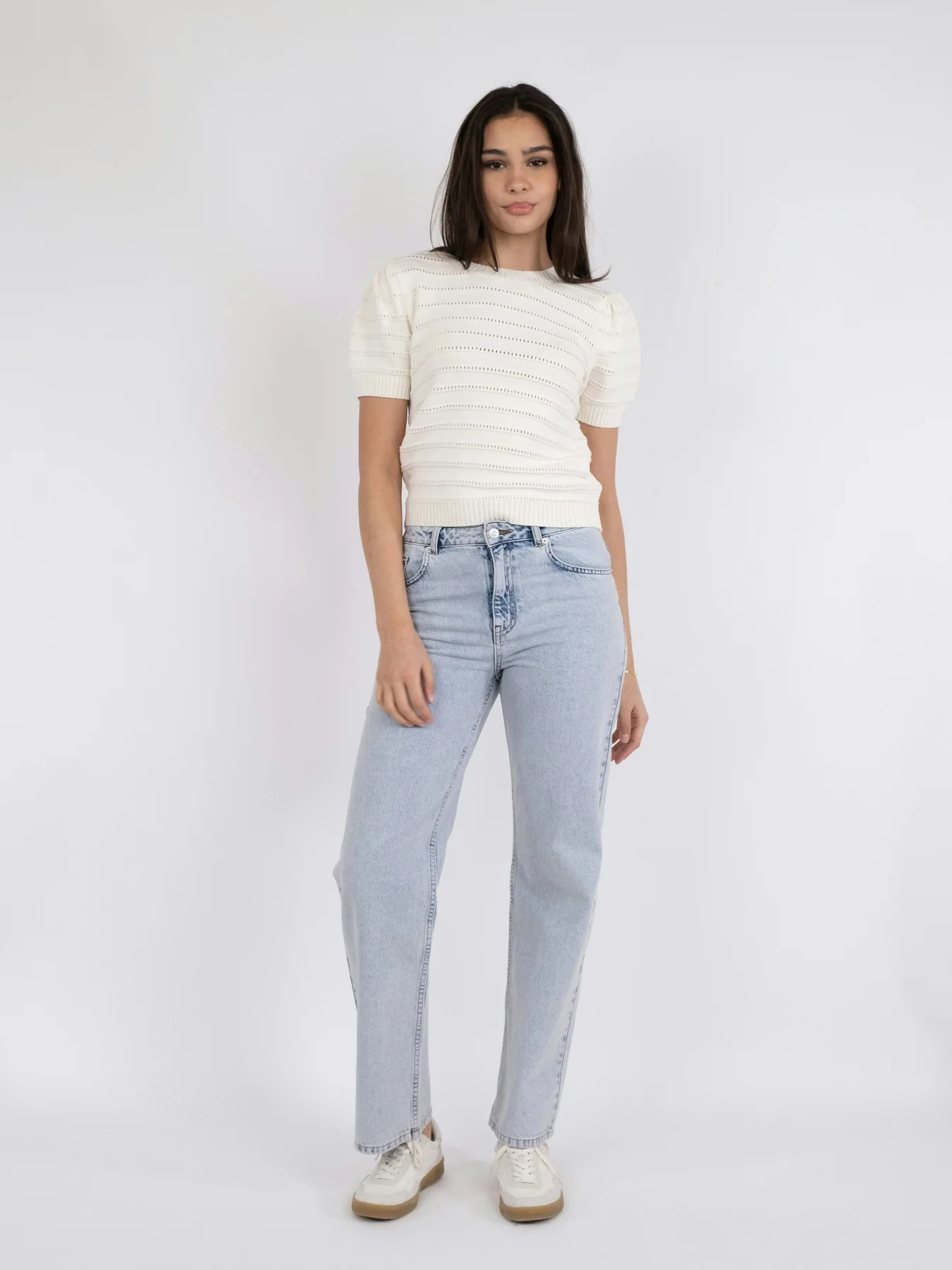 Neo Noir Sidra Stitch Solid Knit Blouse