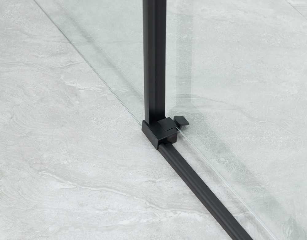 Saniclear Slide black douchecabine 140x80cm zwart mat
