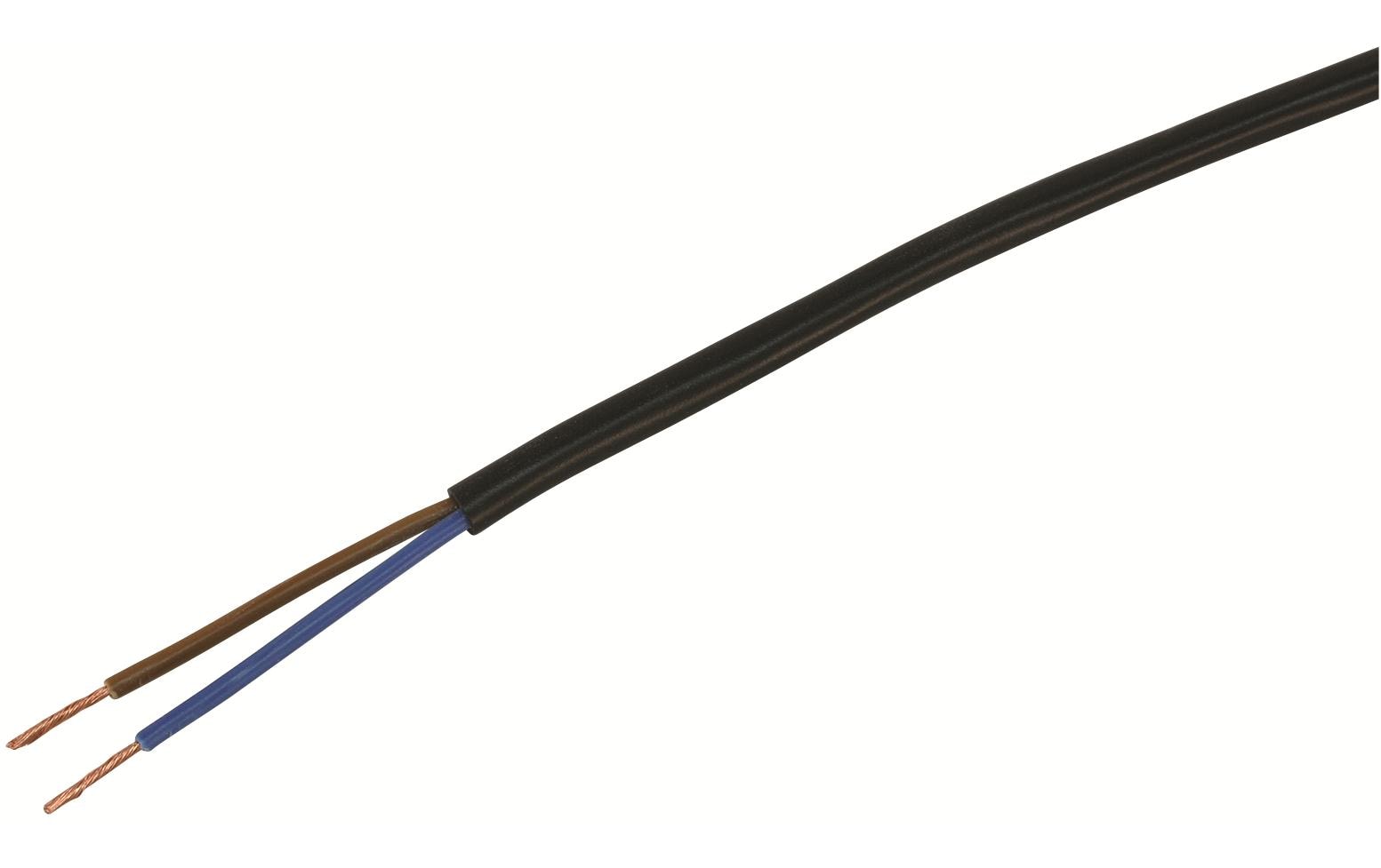Installationskabel TD 2 x 0.75 mm², 100 m SchwarzInstallationskabel