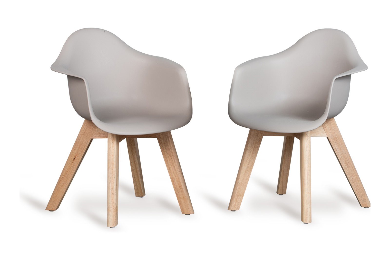 Kodomo Barnestol Barnestol i plast/gummitre. Sett av 2. Clay. Kombiner med Kodomo barnebord (selges separat).