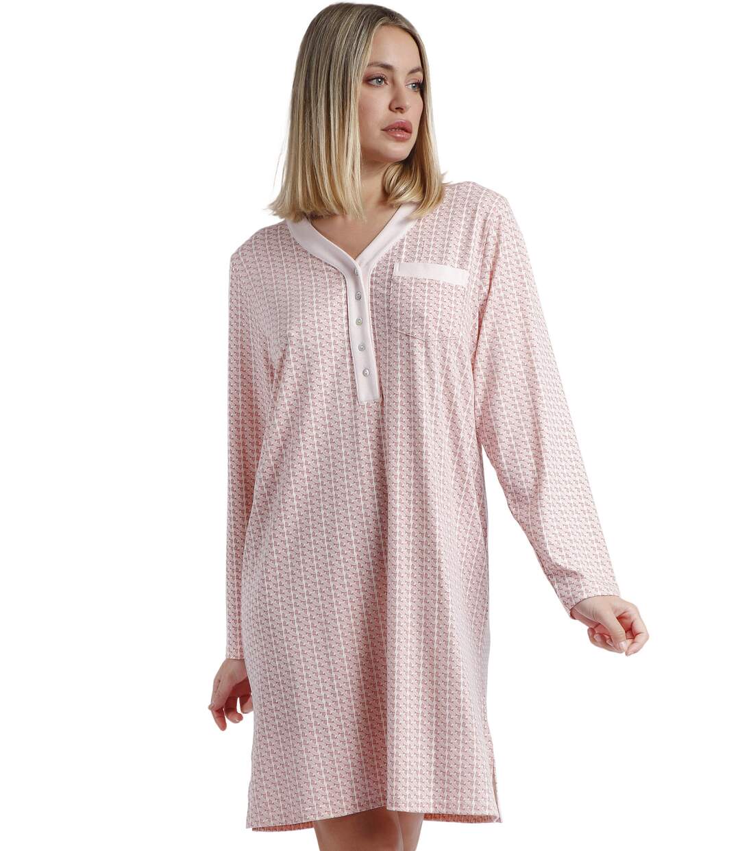 Chemise de nuit manches longues Rose Chains Admas