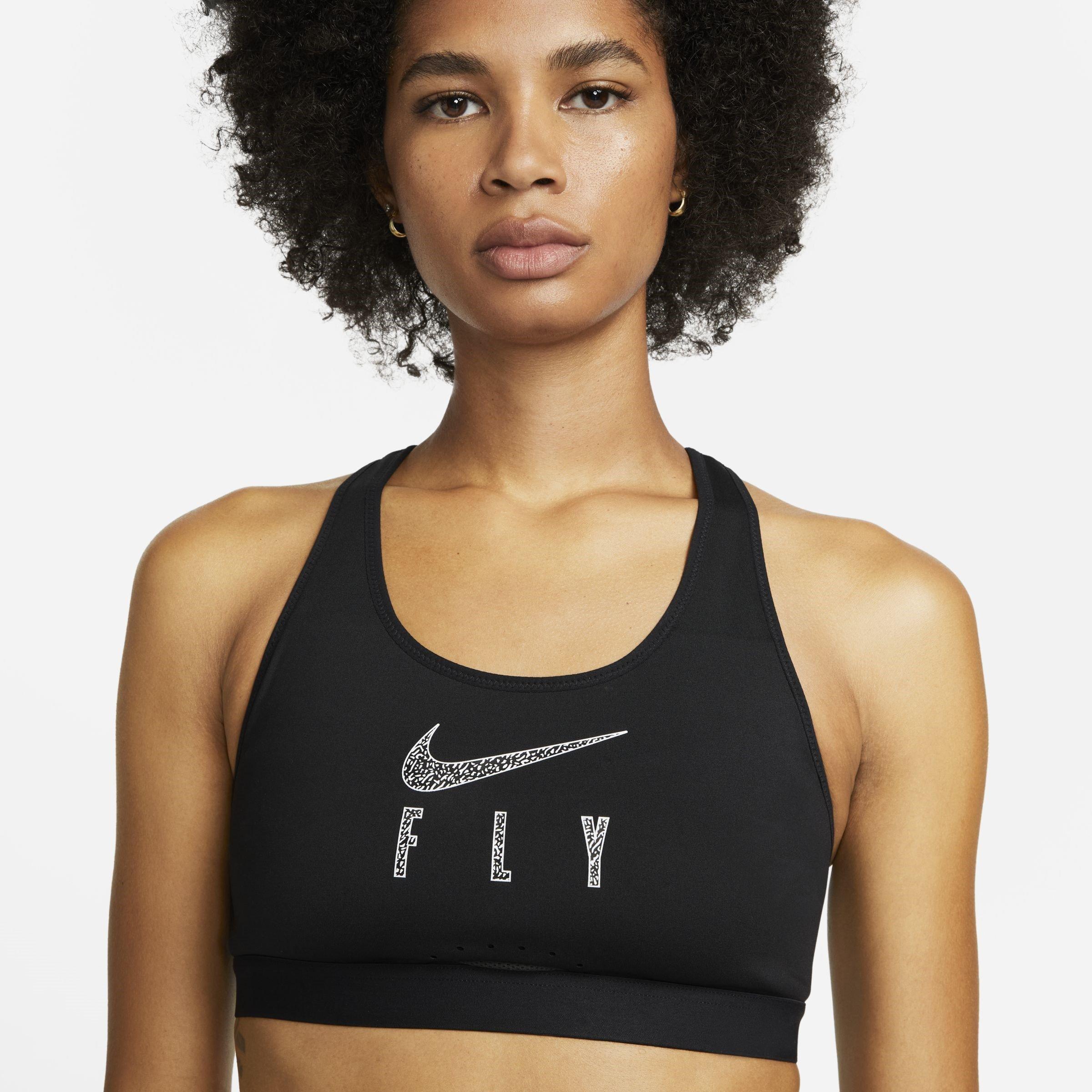 Nike Swoosh Fly High Support Non Padded Mesh Back Sports Bra