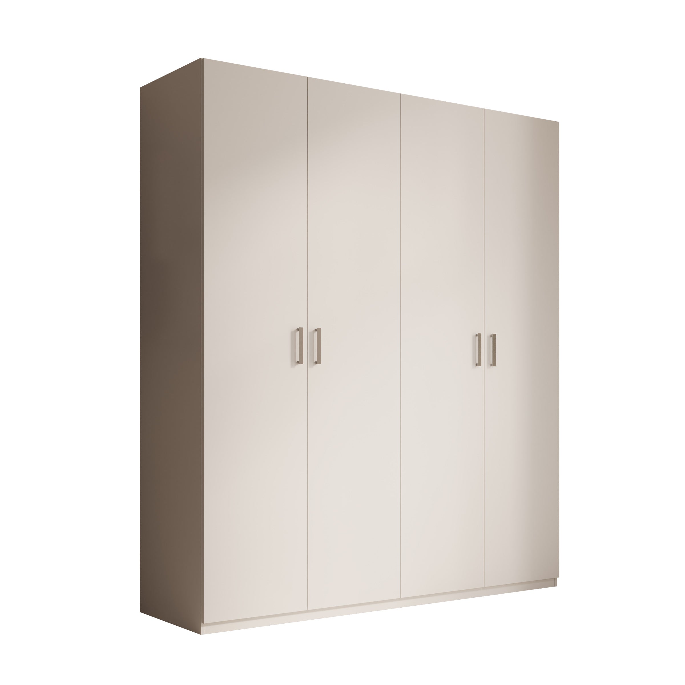 Enzio - Kledingkast 4 deurs - Wit - 178x54x211 cm