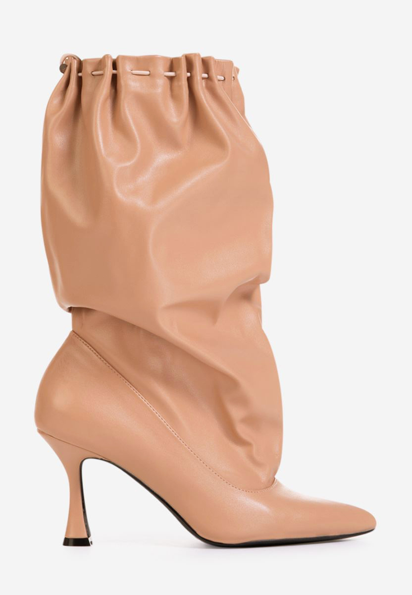 Bottes à talon beige Extremity