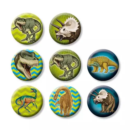 Lutz Mauder TapirElla Mini-Button-Set Dinosaurier, 8-teilig