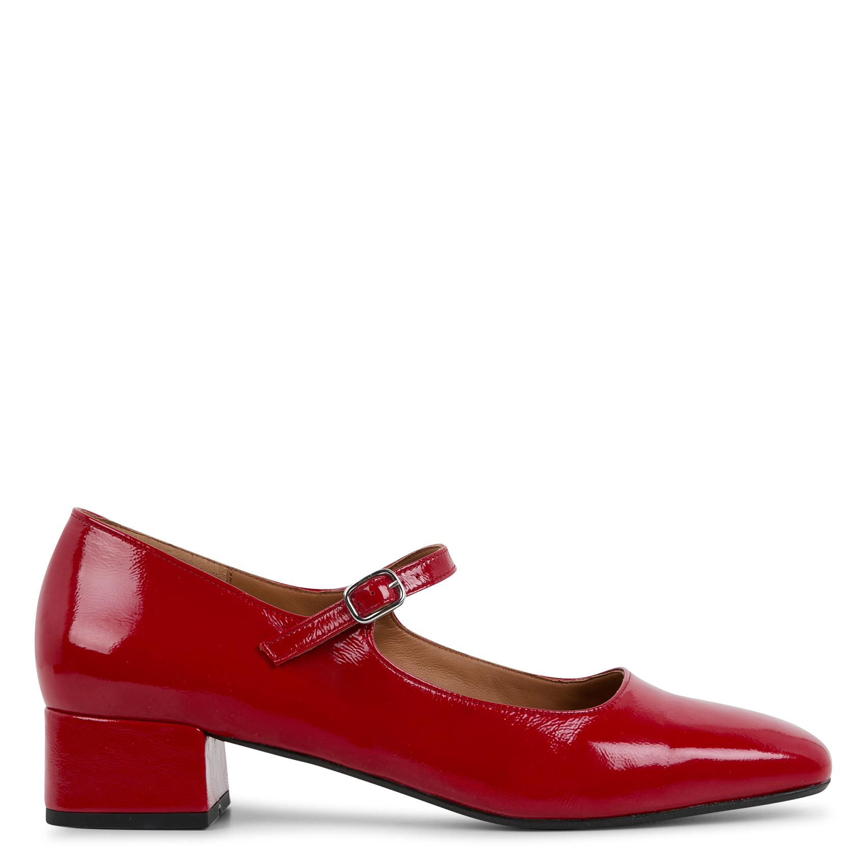 BRENDA - Babies en cuir vernis | Rouge