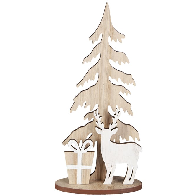 Standdeko - aus Holz - ca. 13,5 x 5 x 24 cm
