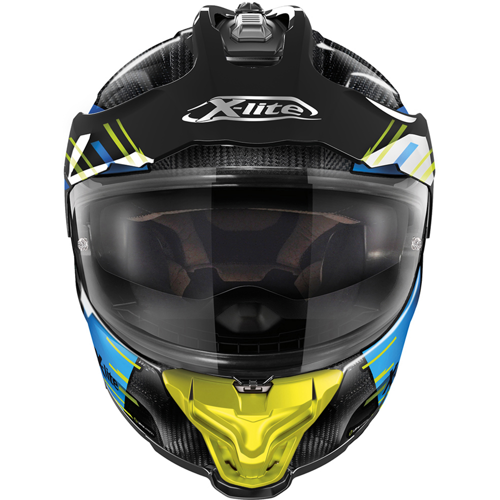 X-lite - Casque X-552 Ultra Carbon Waypoint N-Com Noir / Bleu / Jaune