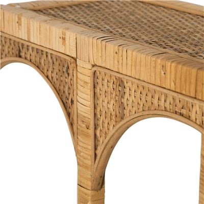 Étagère murale en rotin et bambou