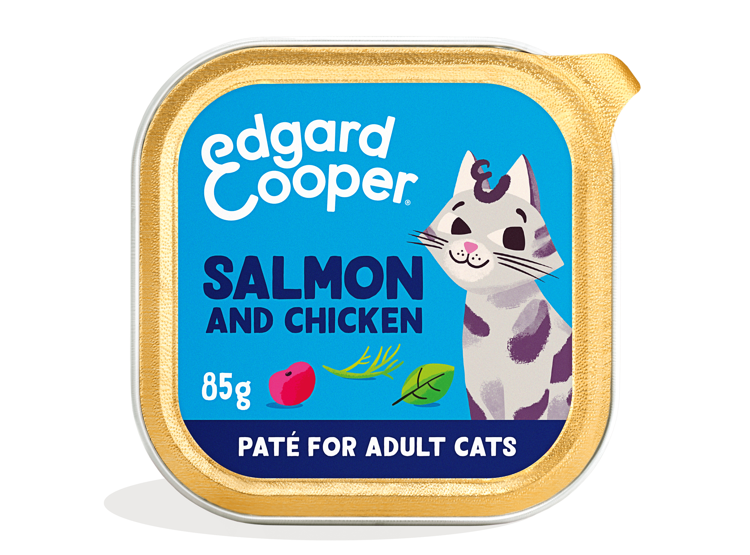 Edgard & Cooper Kuipjes Zalm en Kip Pate Adult Kat 16 x 85 gram | 12578