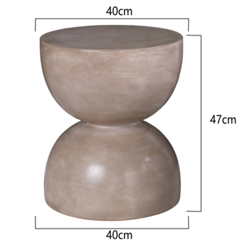 KARWEI bijzettafel zandloper Fay zand klei ø 40 cm