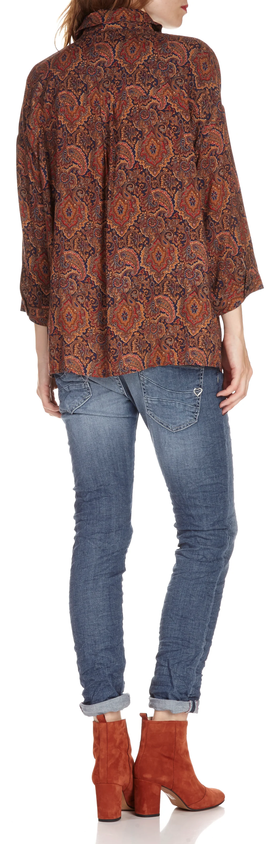Jean boyfriend taille normale | Bleu