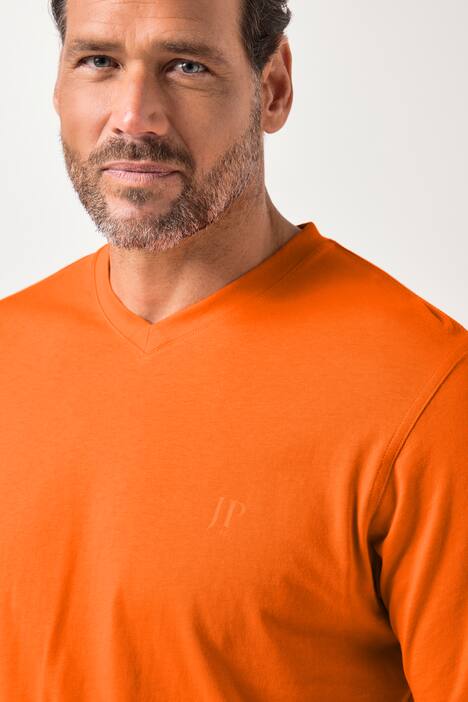 JP1880 T-Shirts, Basic, 2er-Pack, V-Ausschnitt, Halbarm, bis 8 XL, sanddorn | Ulla Popken
