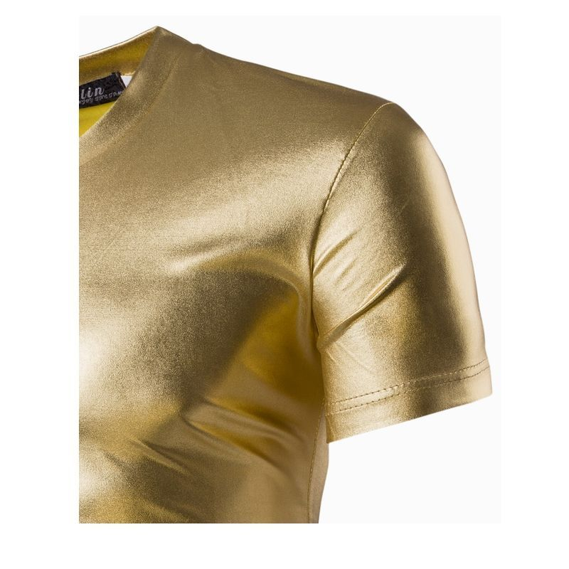 Fireon - Metallic V-hals T-shirt met korte mouwen