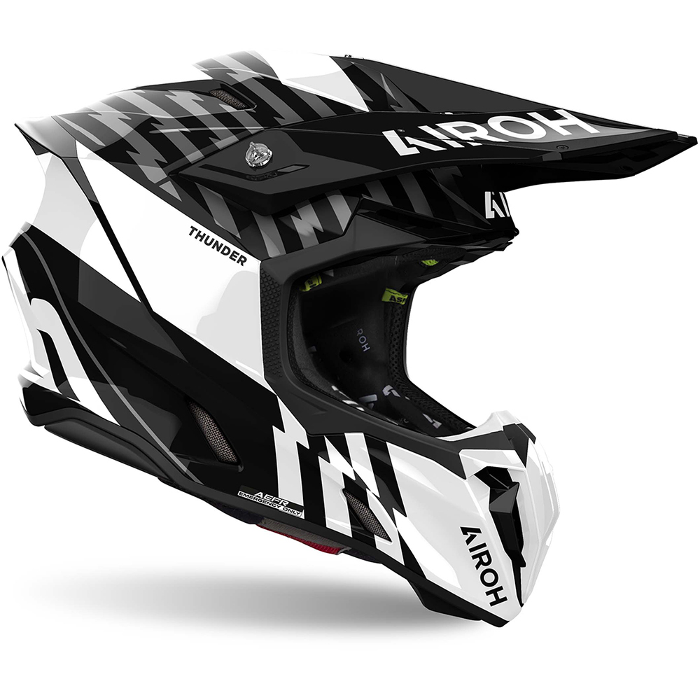 Airoh - Casque Twist 3 Thunder Noir / Blanc / Brillant