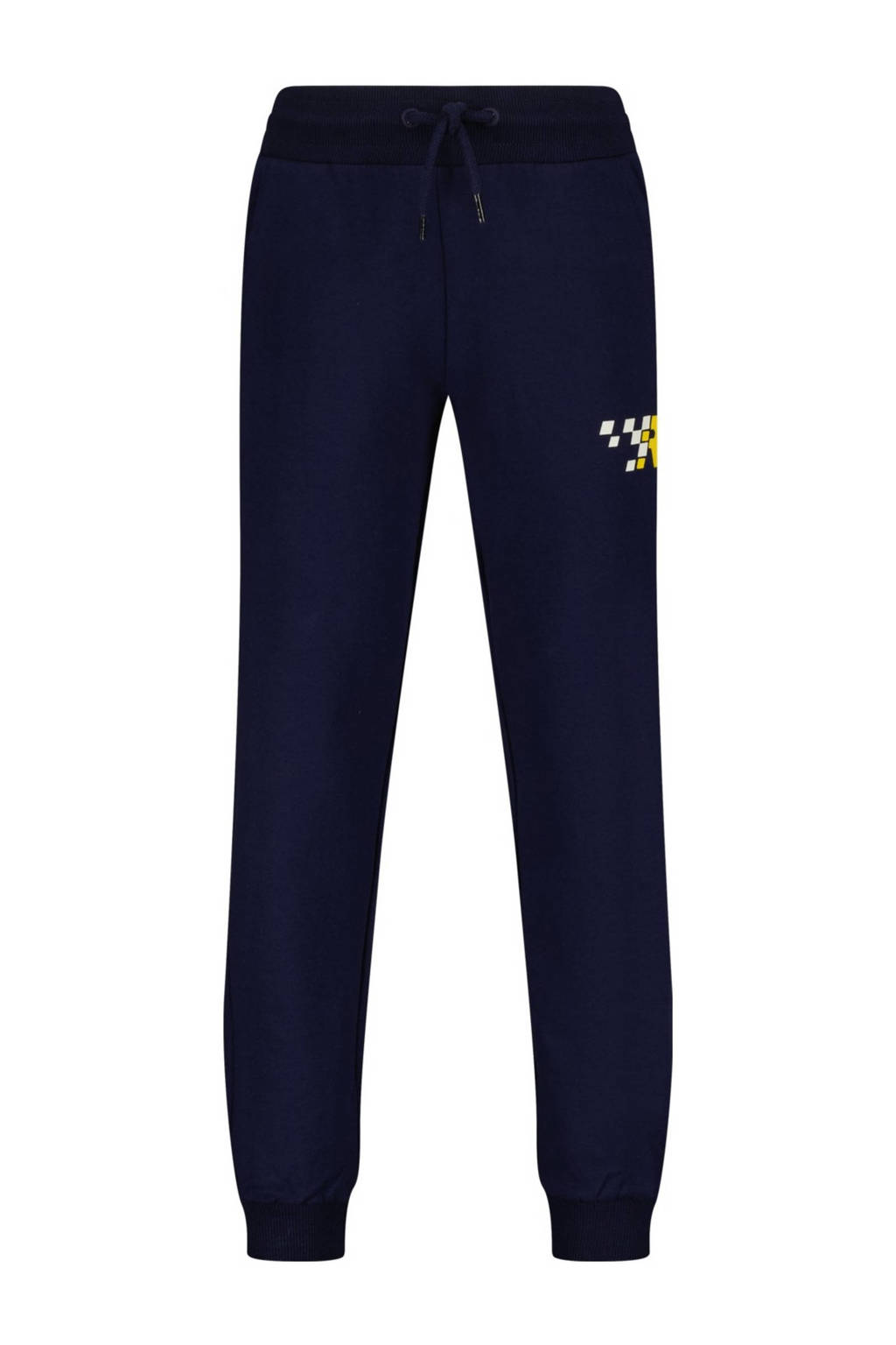 Raizzed tapered fit joggingbroek Kobe met printopdruk donkerblauw