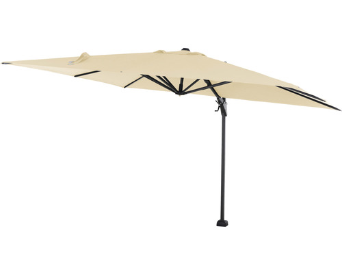Sunset N+ zweefparasol, 350 x 260 cm, natuurlijk polyester