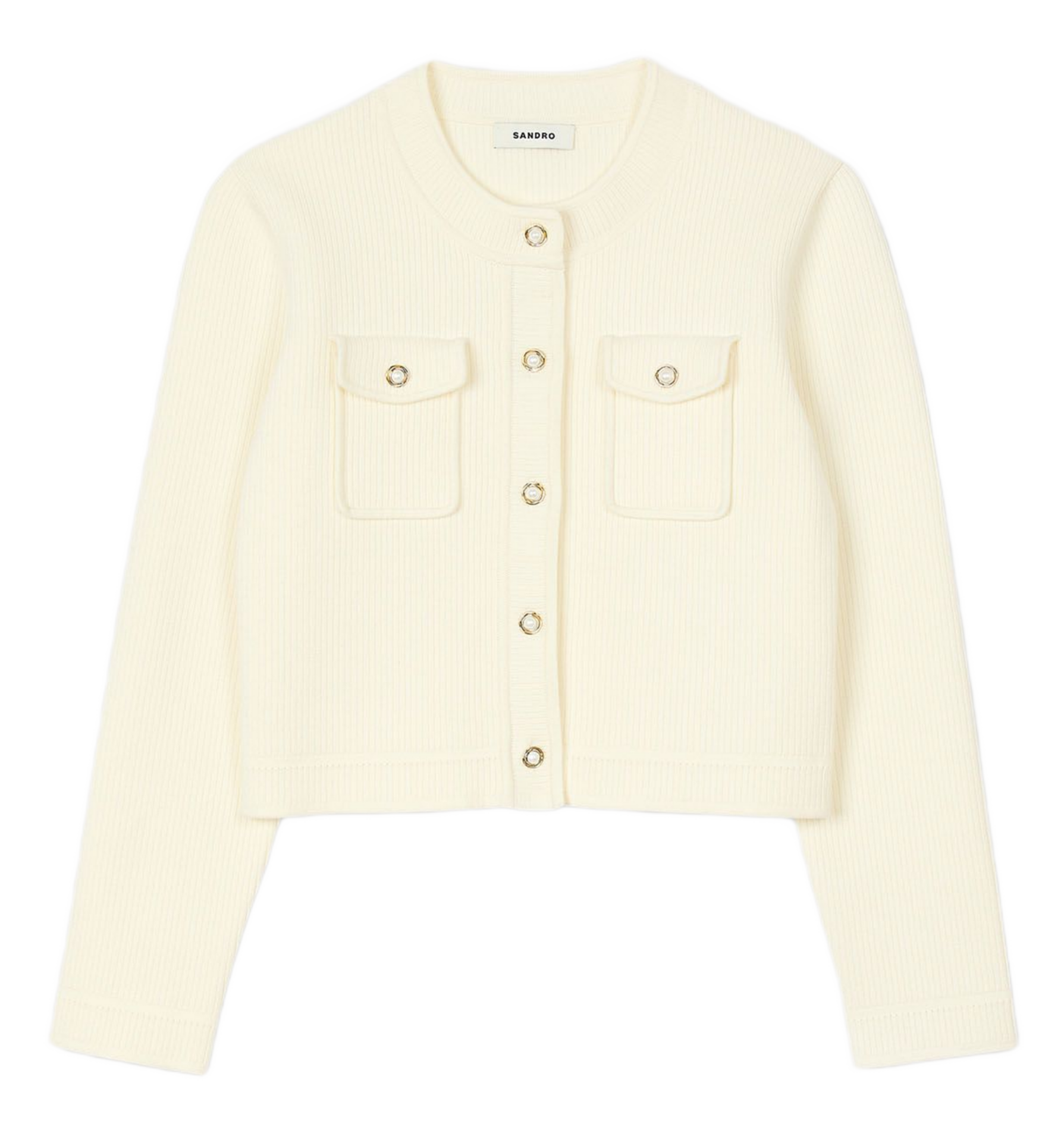Gilet court boutonné | Blanc