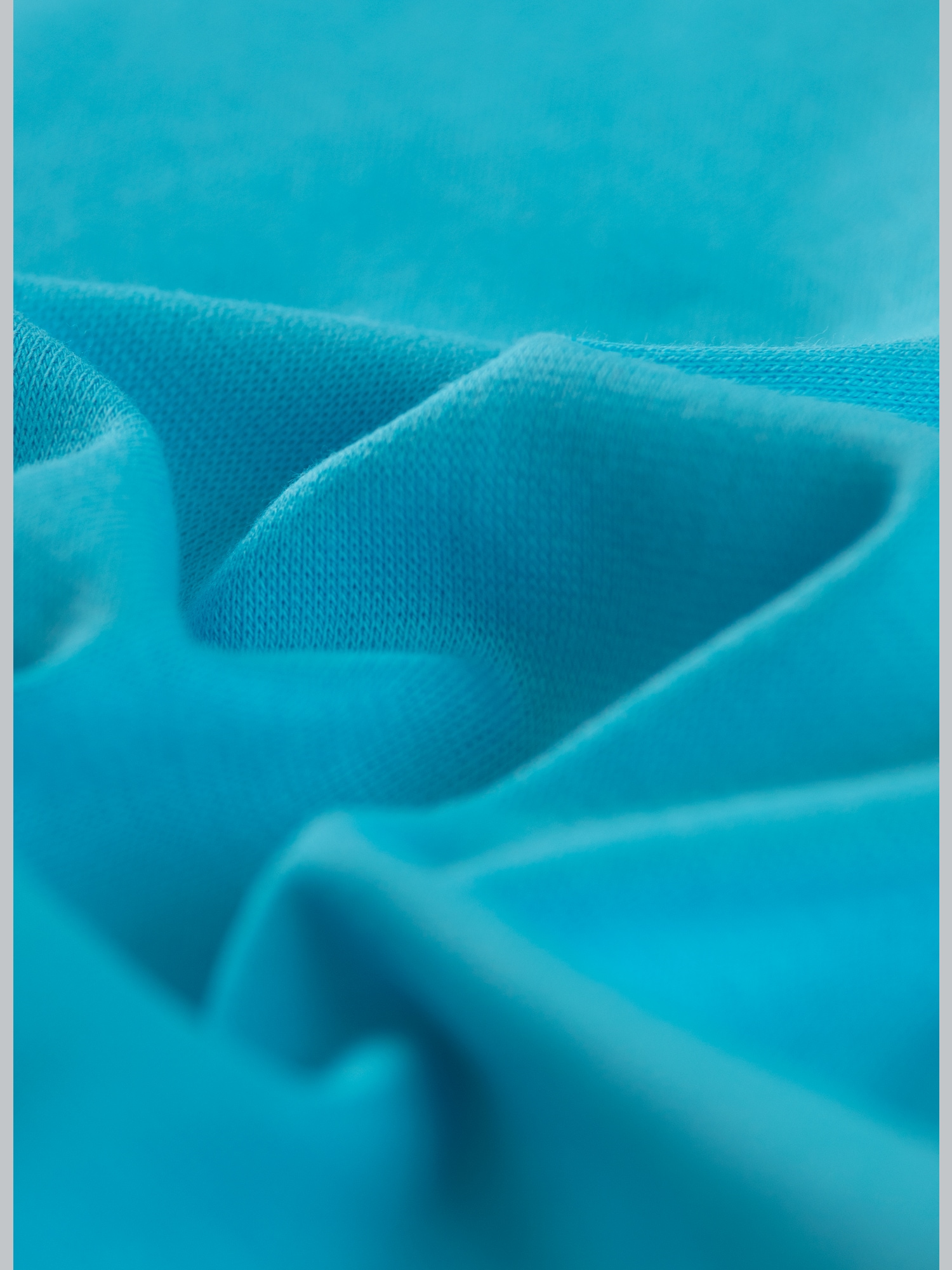 T-Shirt aus Baumwolle/Elastan Azur