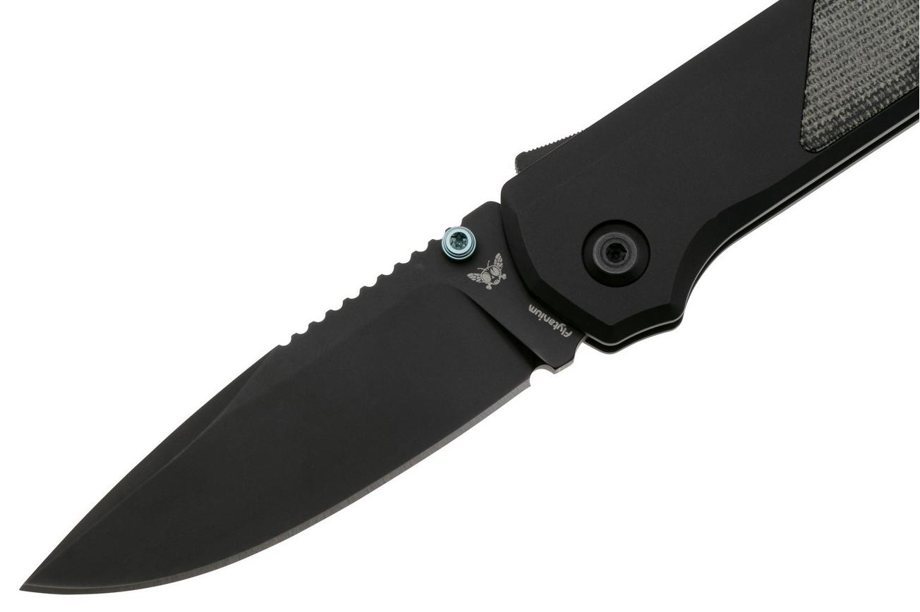 Flytanium Arcade Shark-Lock 1310 Black DLC, Void Black Aluminum Micarta Inlay, zakmes