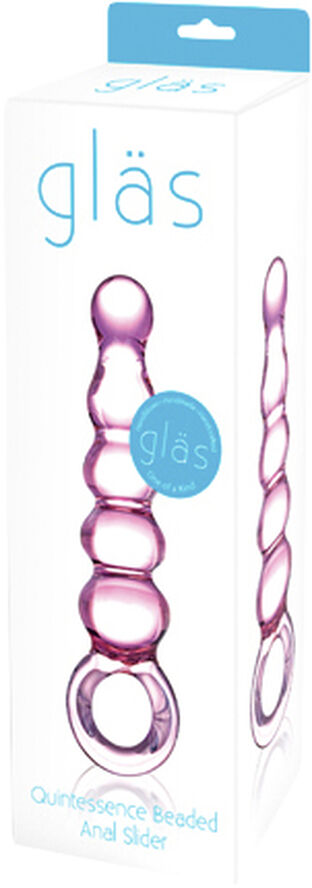 Gläs GLAS - QUINTESSENCE BEADED GLASS ANAL SLIDER Pink