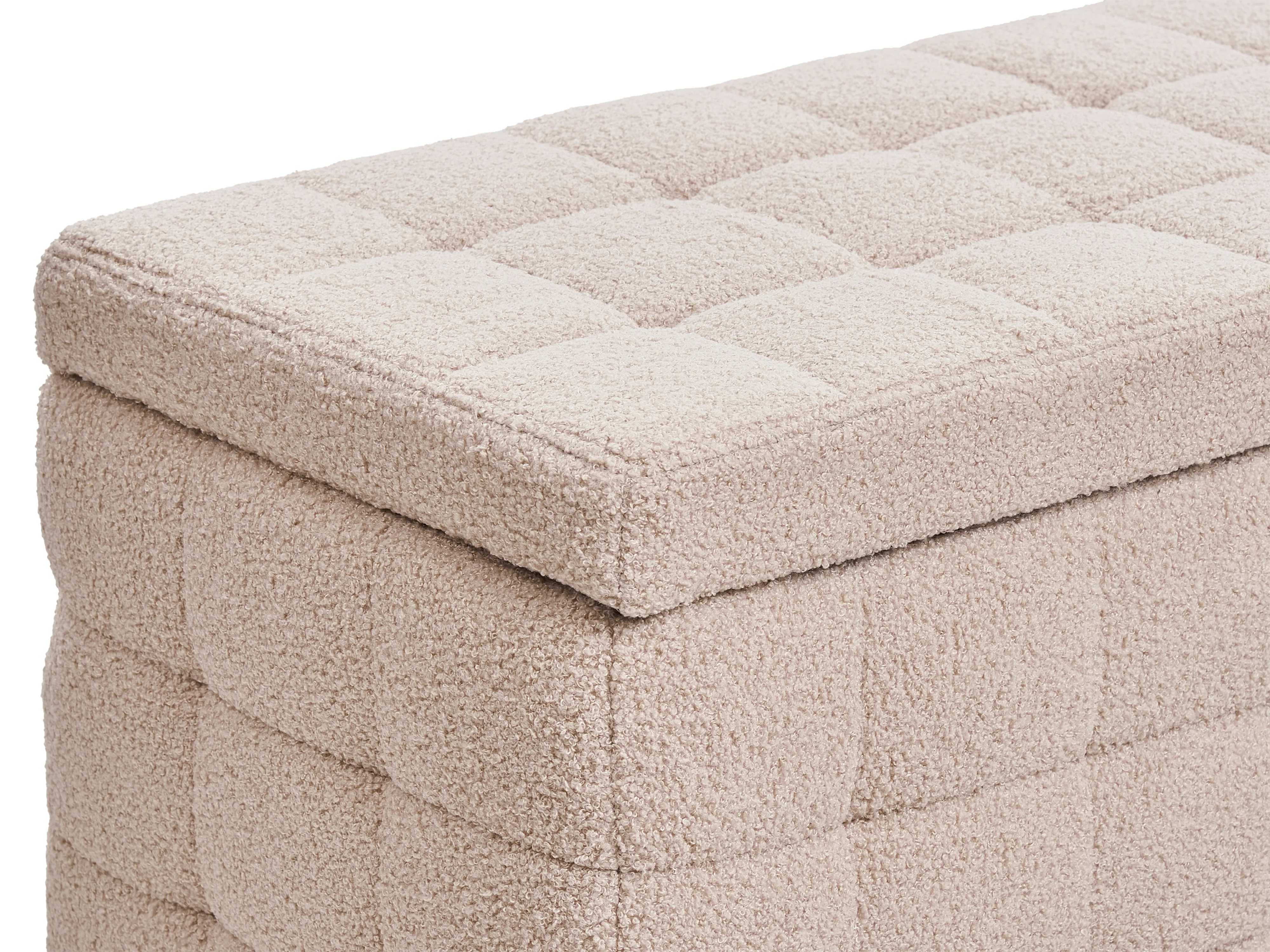Opbergpoef MICHIGAN Bouclé Beige