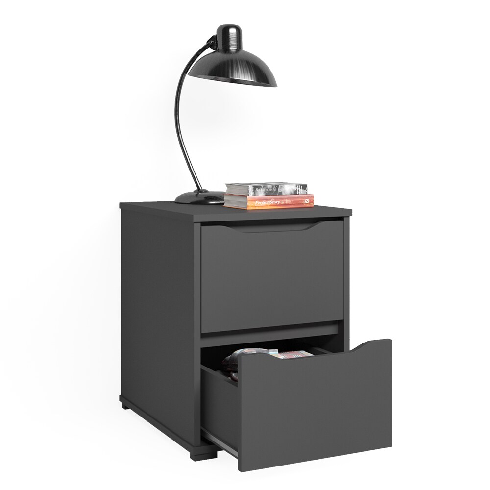 Vicco Kommode Nachtschrank Nachttisch Ruben Anthrazit Schublade Schlafzimmer