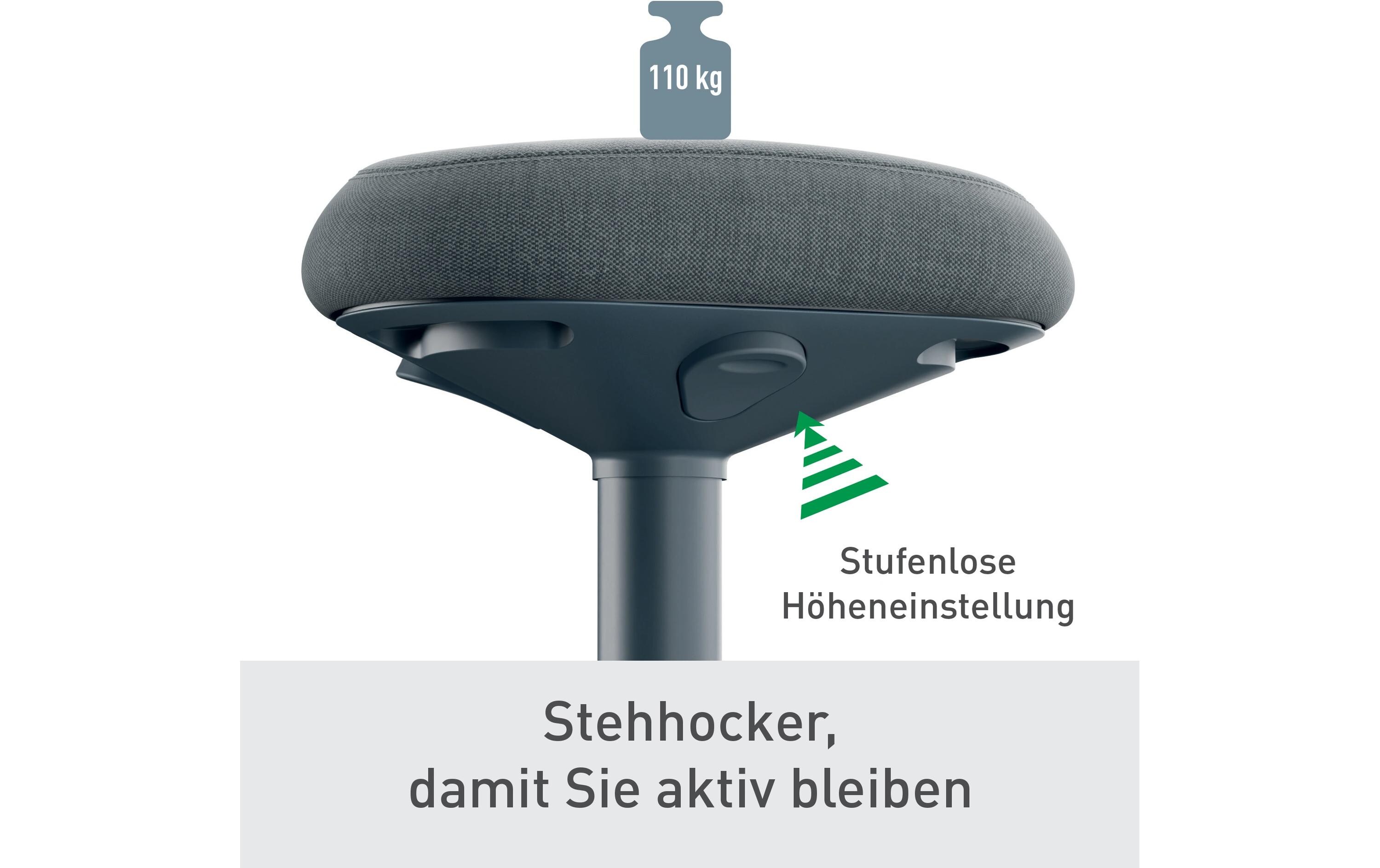 Ergo Active Stehhocker Dunkelgrau<br>Ergonomischer Hocker