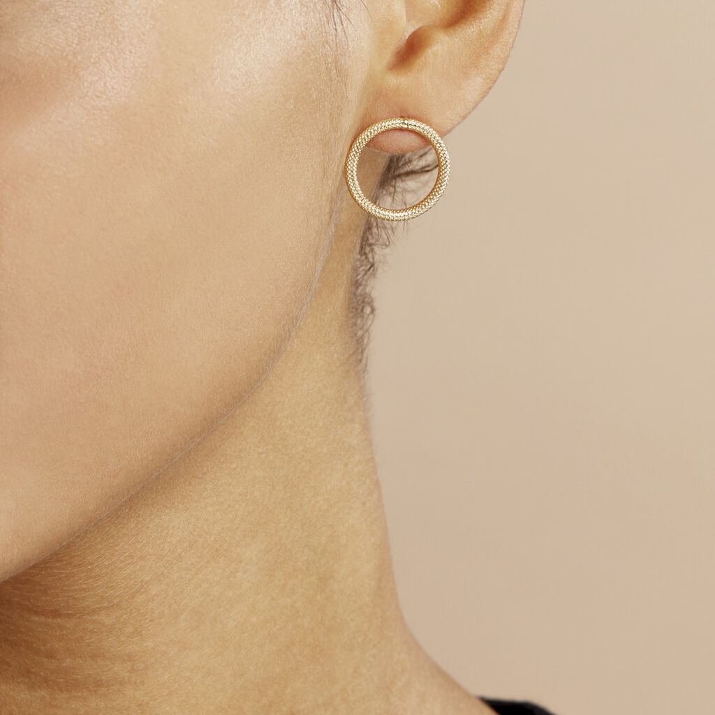 Boucles D'oreilles Pendantes Gracieuse Or Jaune