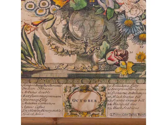 Toile de lin parcheminée imprimée 64x83x1,7