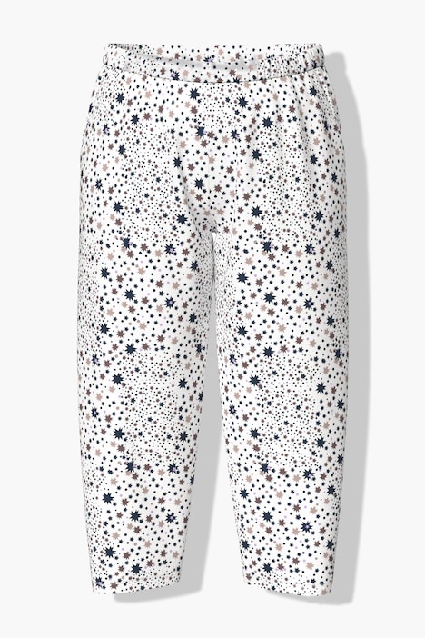 Pyjama, Zweiteiler, Sterne, V-Ausschnitt, Halbarm