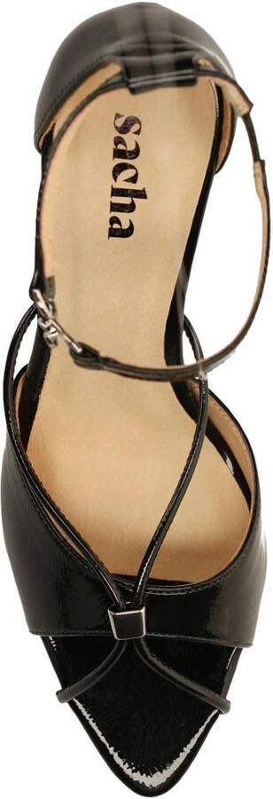 Sacha Dames Donkergroene sandalen met hak