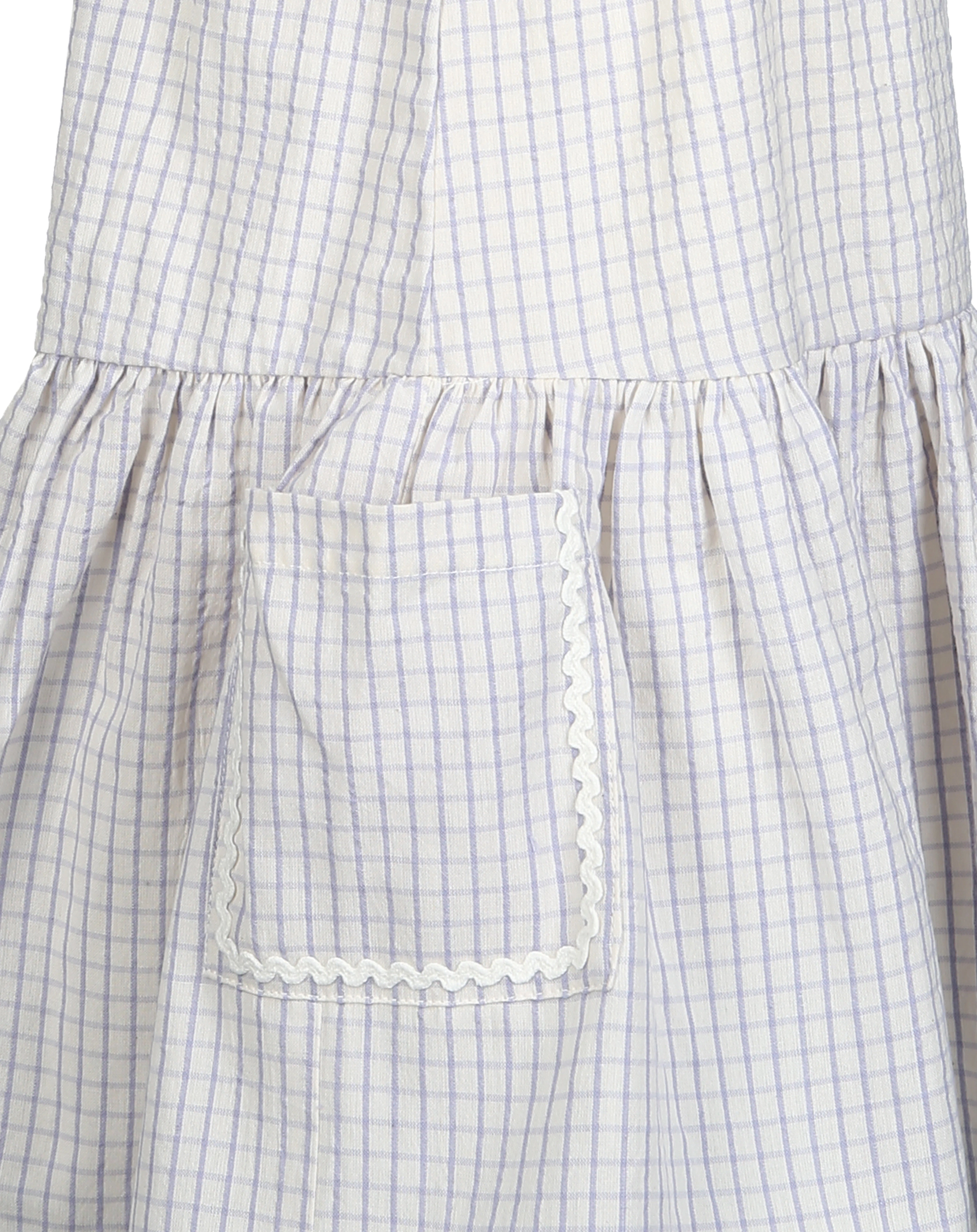 Kurzarmkleid CHECK in eggnog