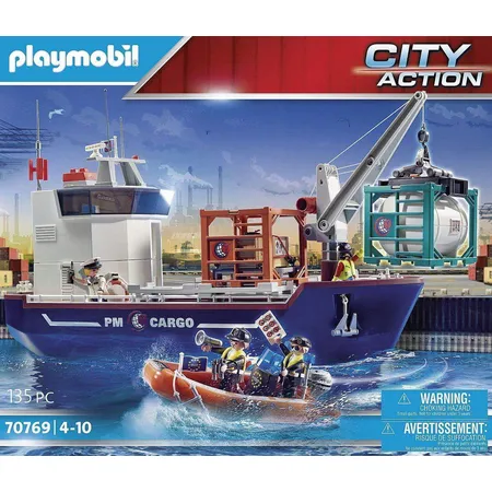 PLAYMOBIL® 70769 City Action Großes Containerschiff mit Zollboot