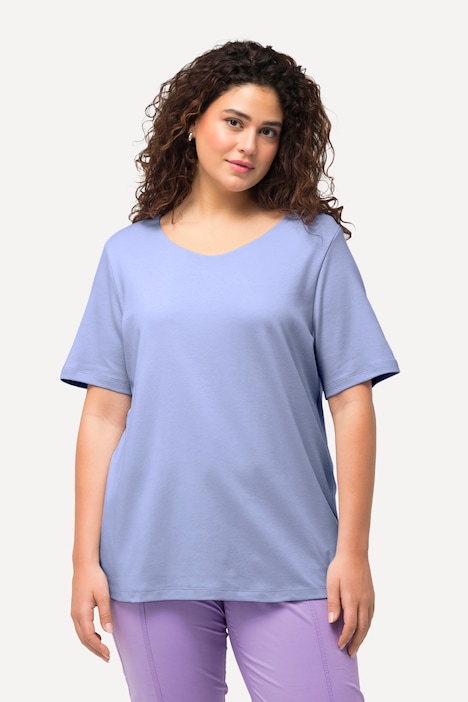 Shirt, doppellagige Vorderseite, Slim, Rundhals, Halbarm