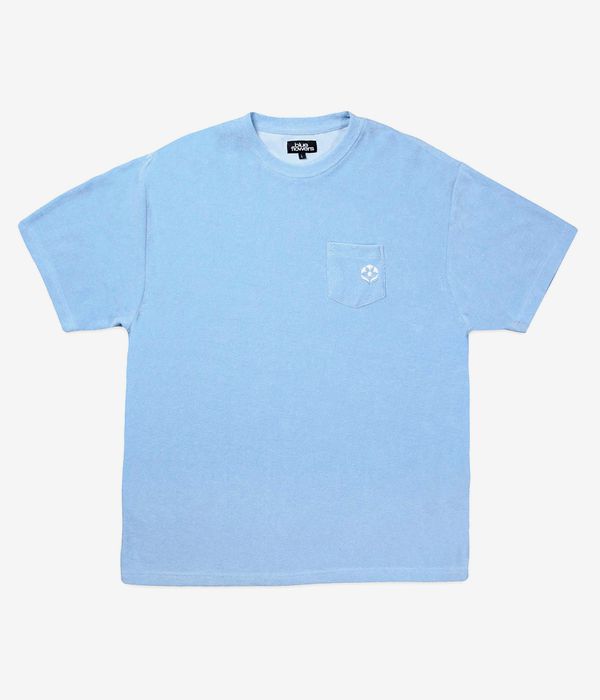 Blue Flowers Towling T-Shirt (pale blue)
